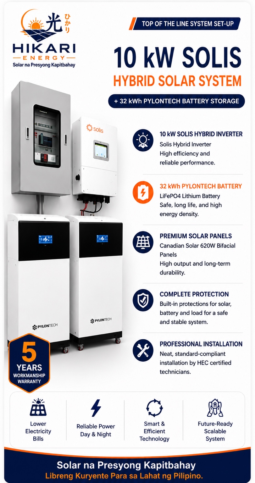 10 kW hybrid solar system